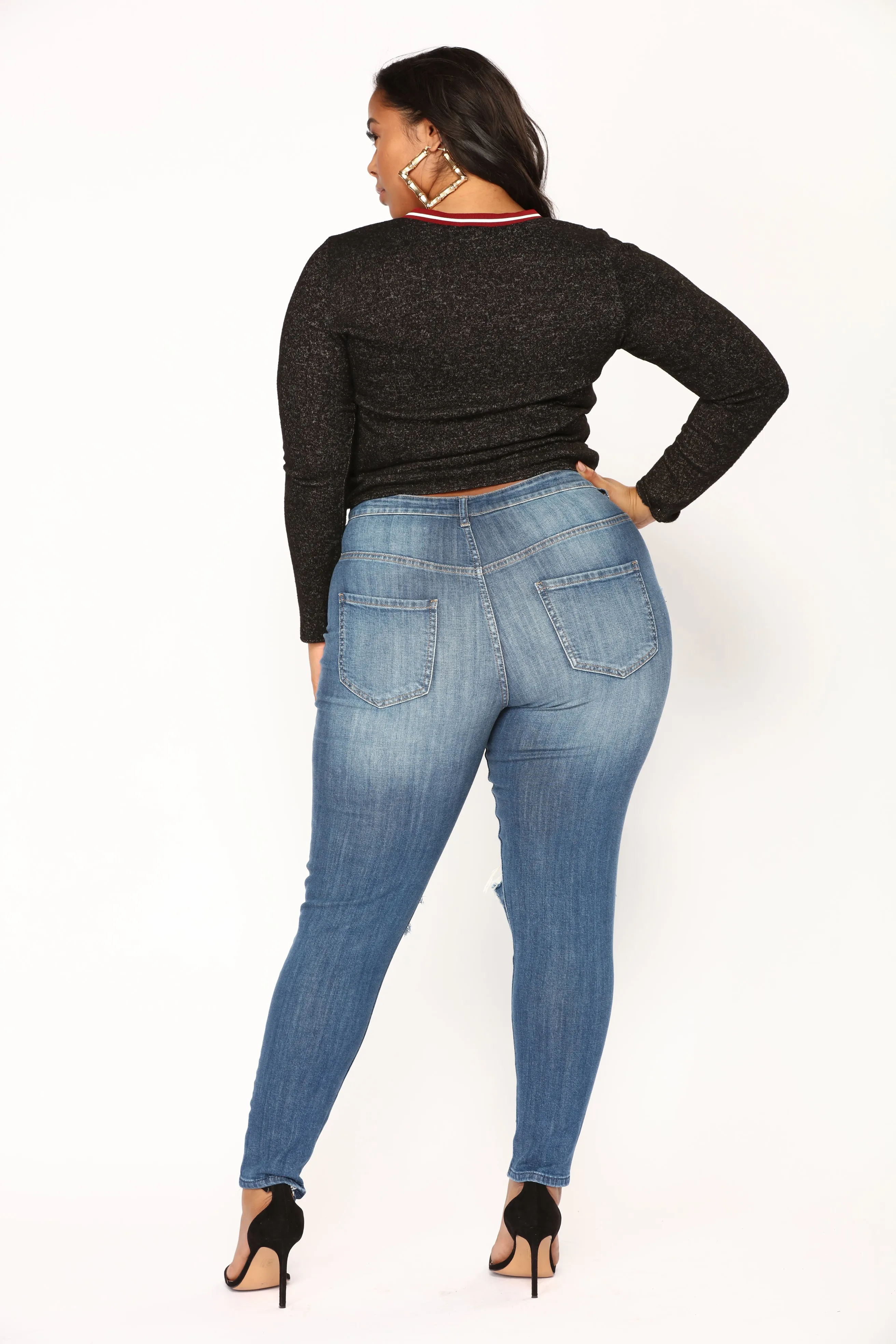 Assisi Skinny Jeans - Medium Blue Wash