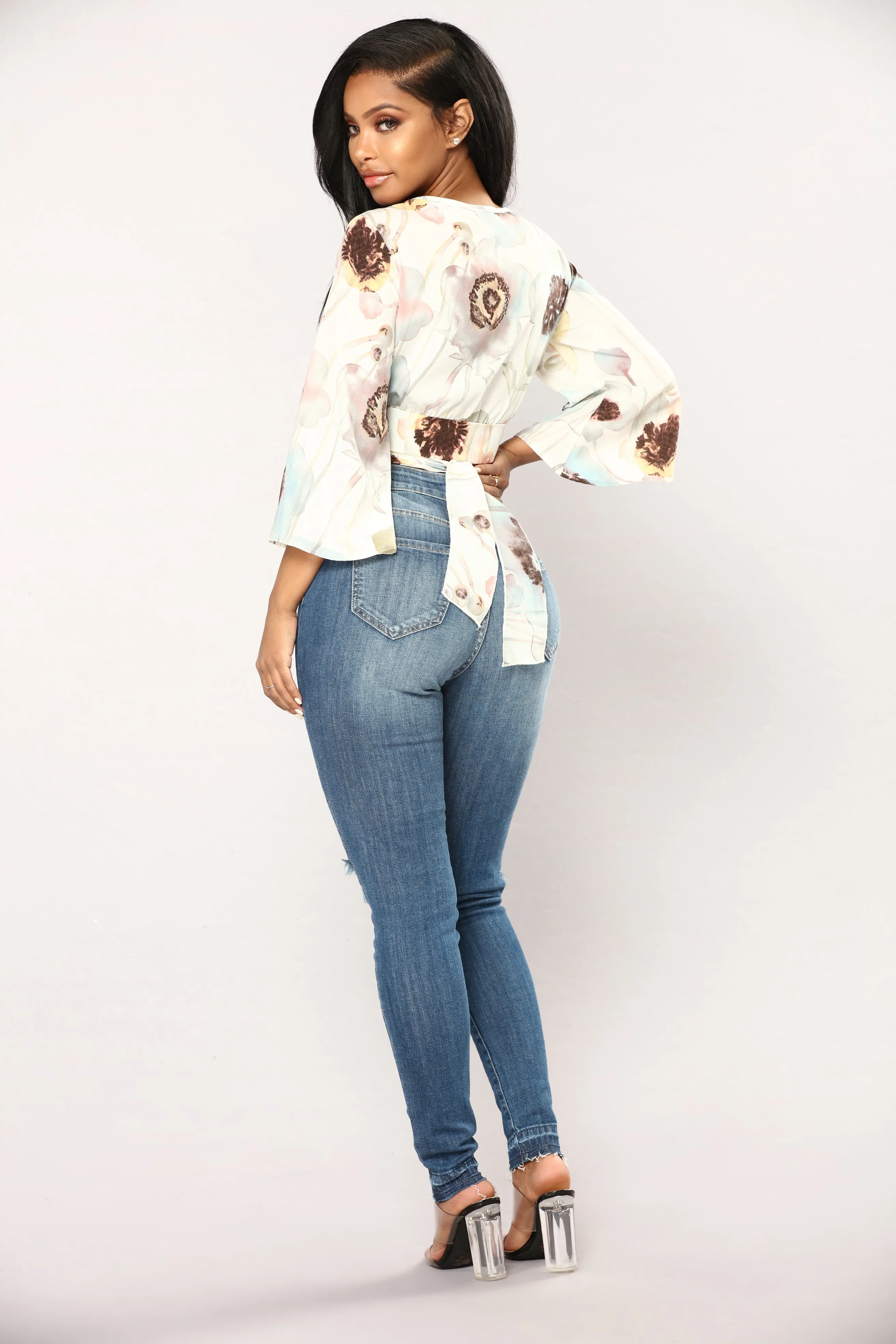 Assisi Skinny Jeans - Medium Blue Wash