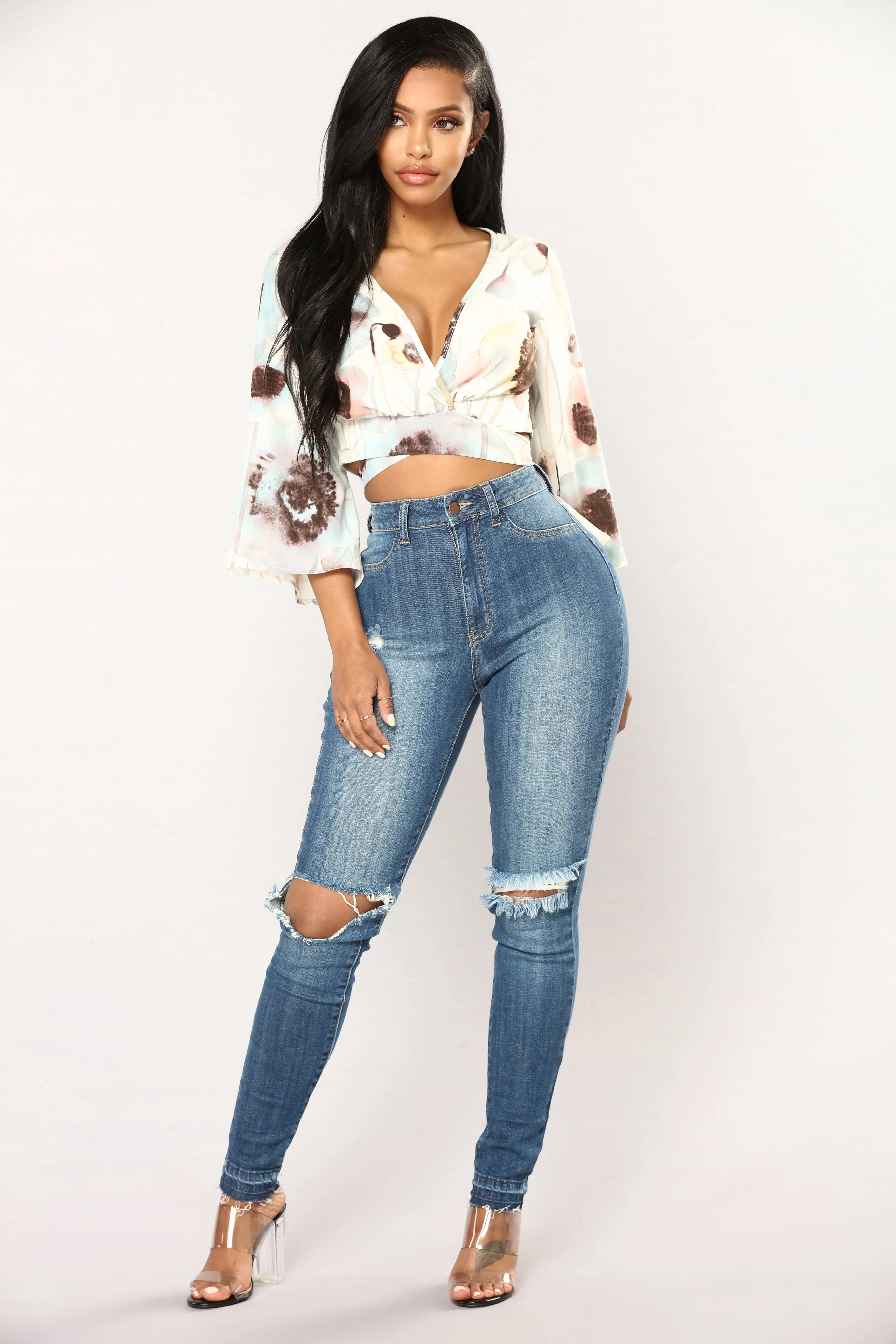Assisi Skinny Jeans - Medium Blue Wash