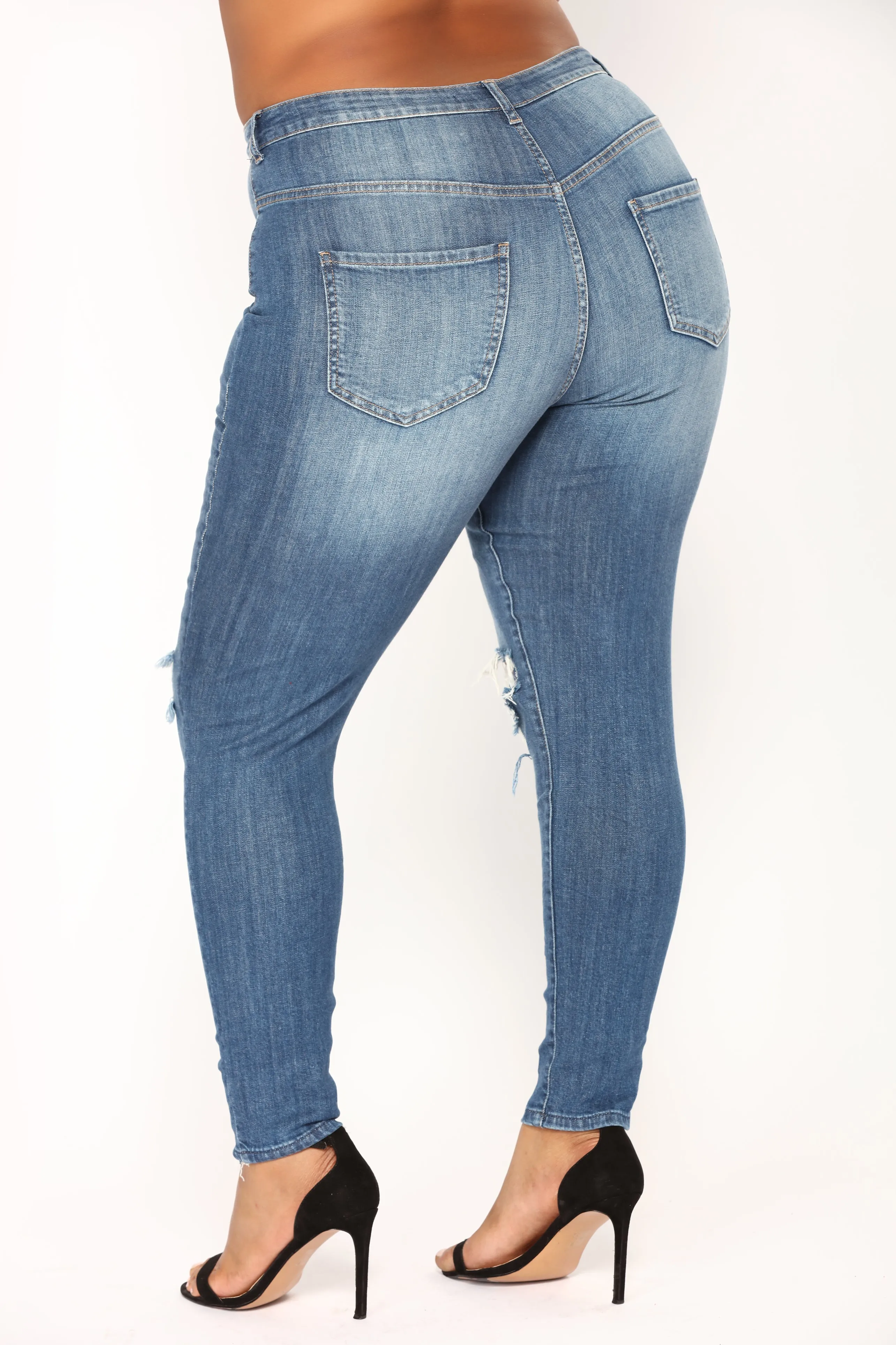 Assisi Skinny Jeans - Medium Blue Wash