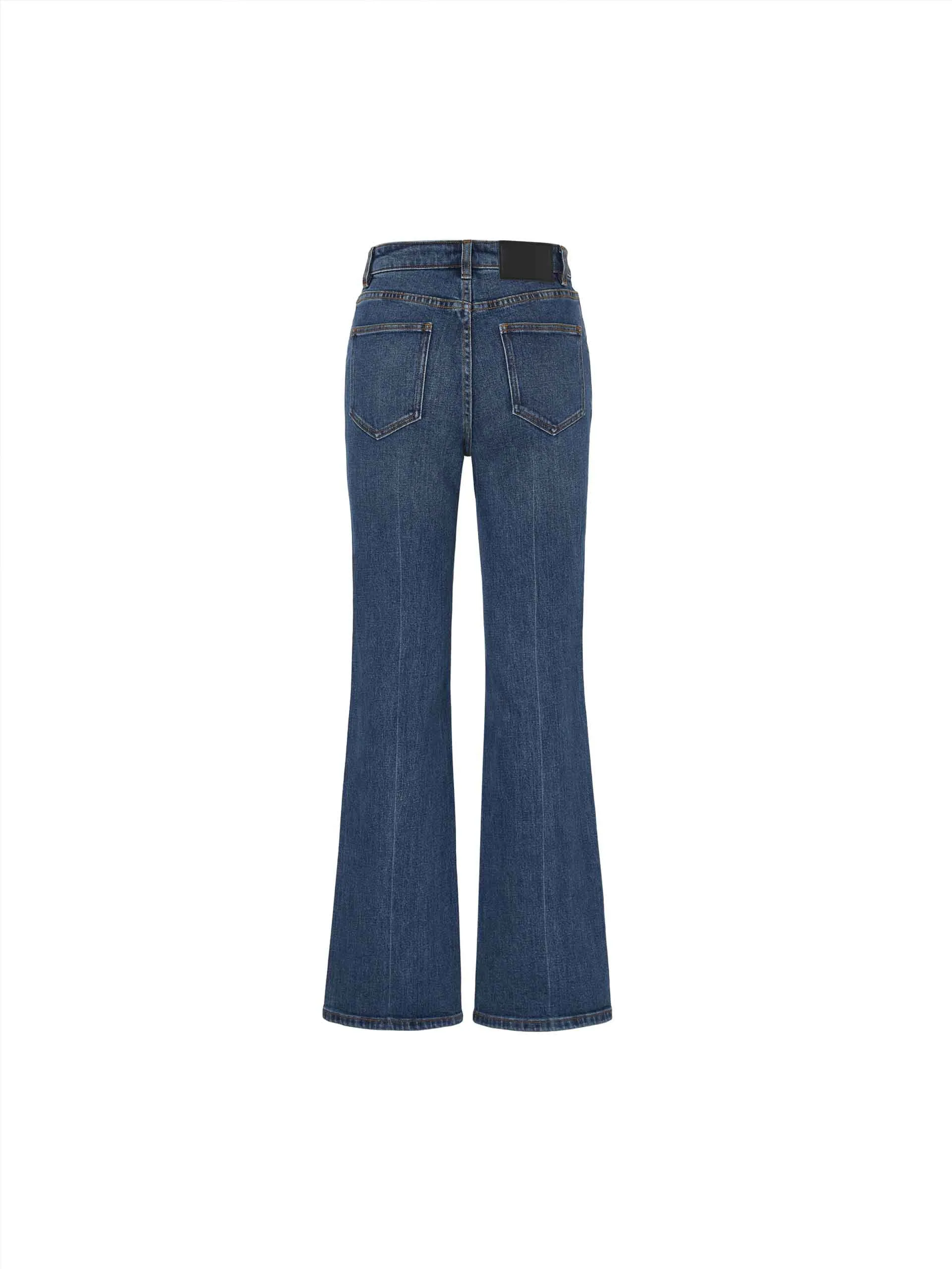 Asymmetric Waist Straight Jeans