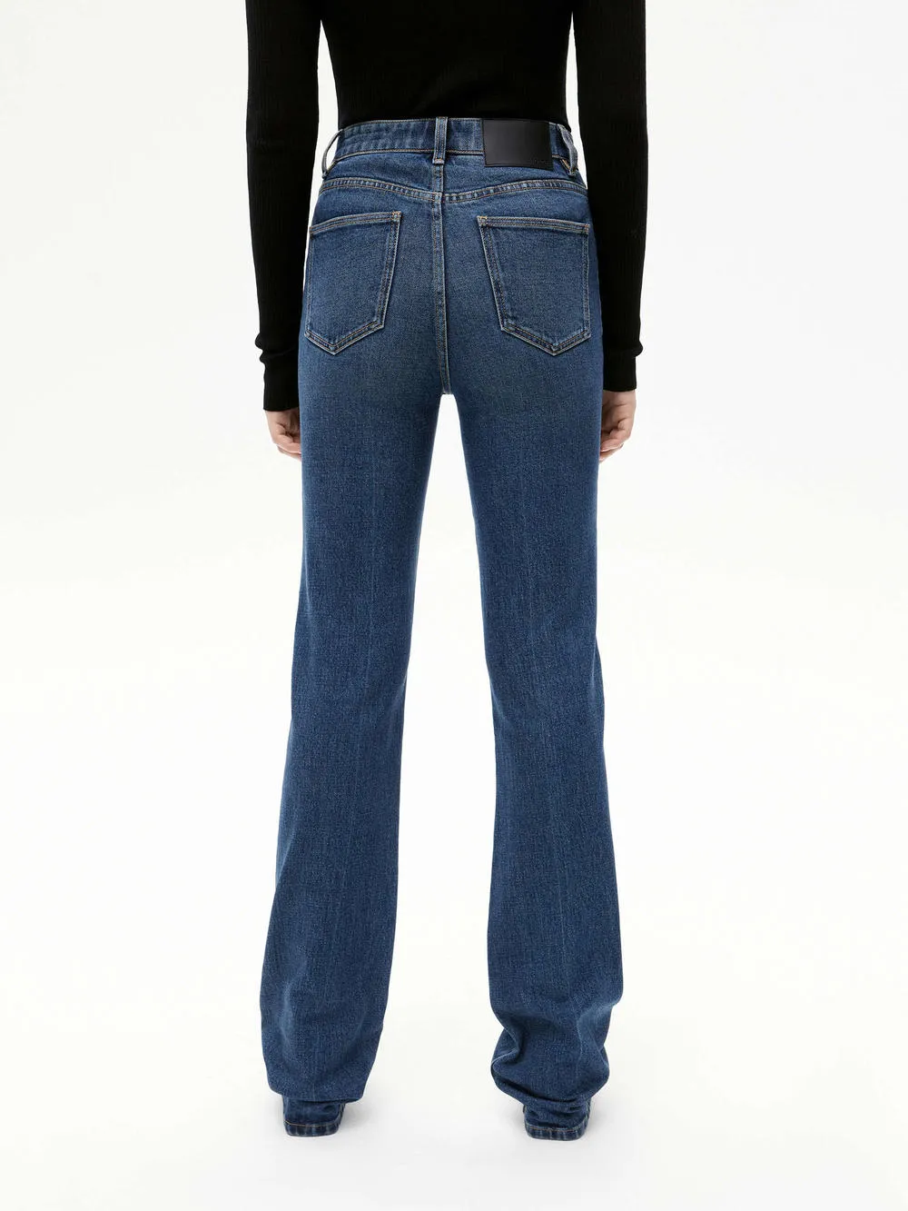 Asymmetric Waist Straight Jeans