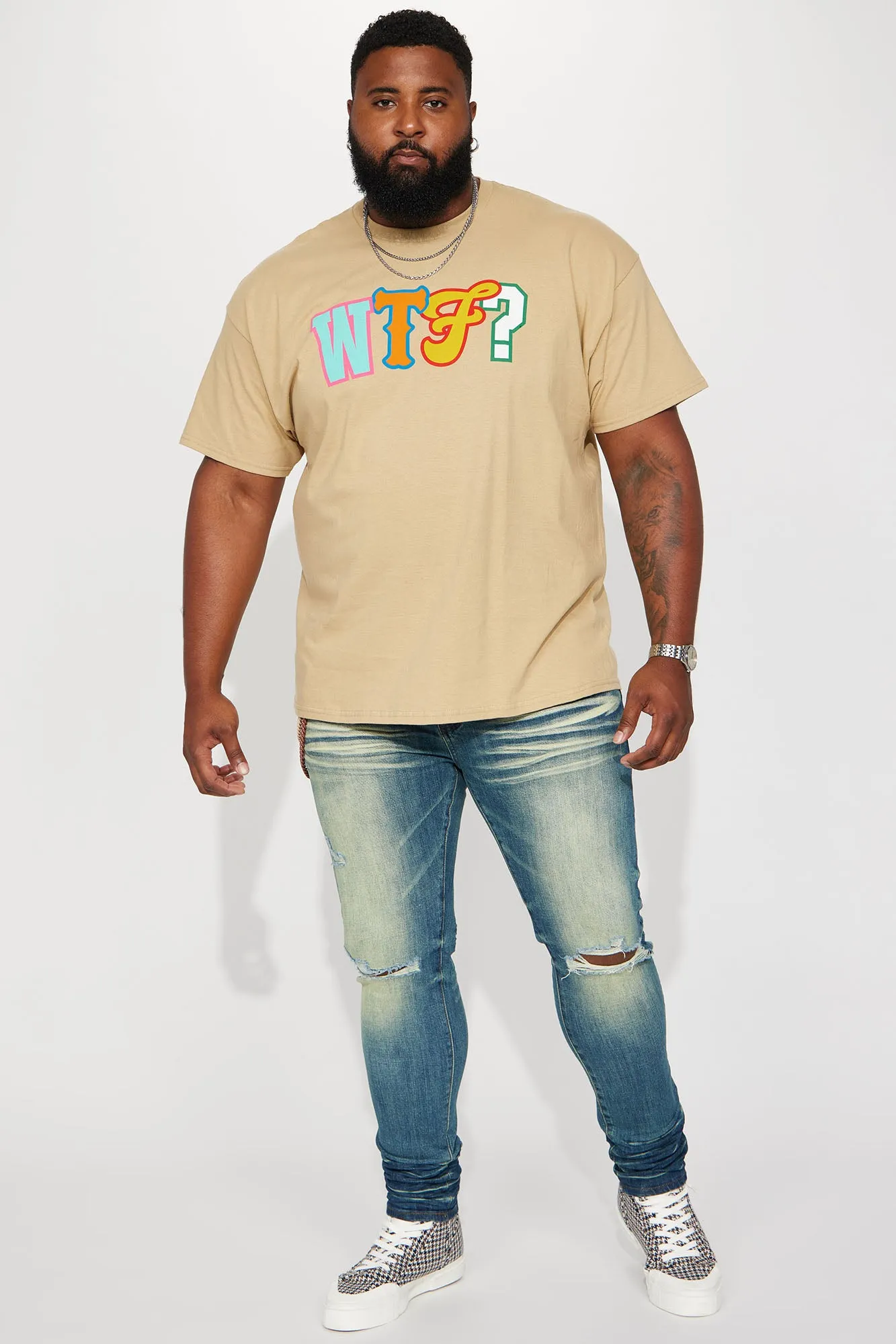 Be There Ripped Stacked Skinny Jeans - Vintage Blue Wash