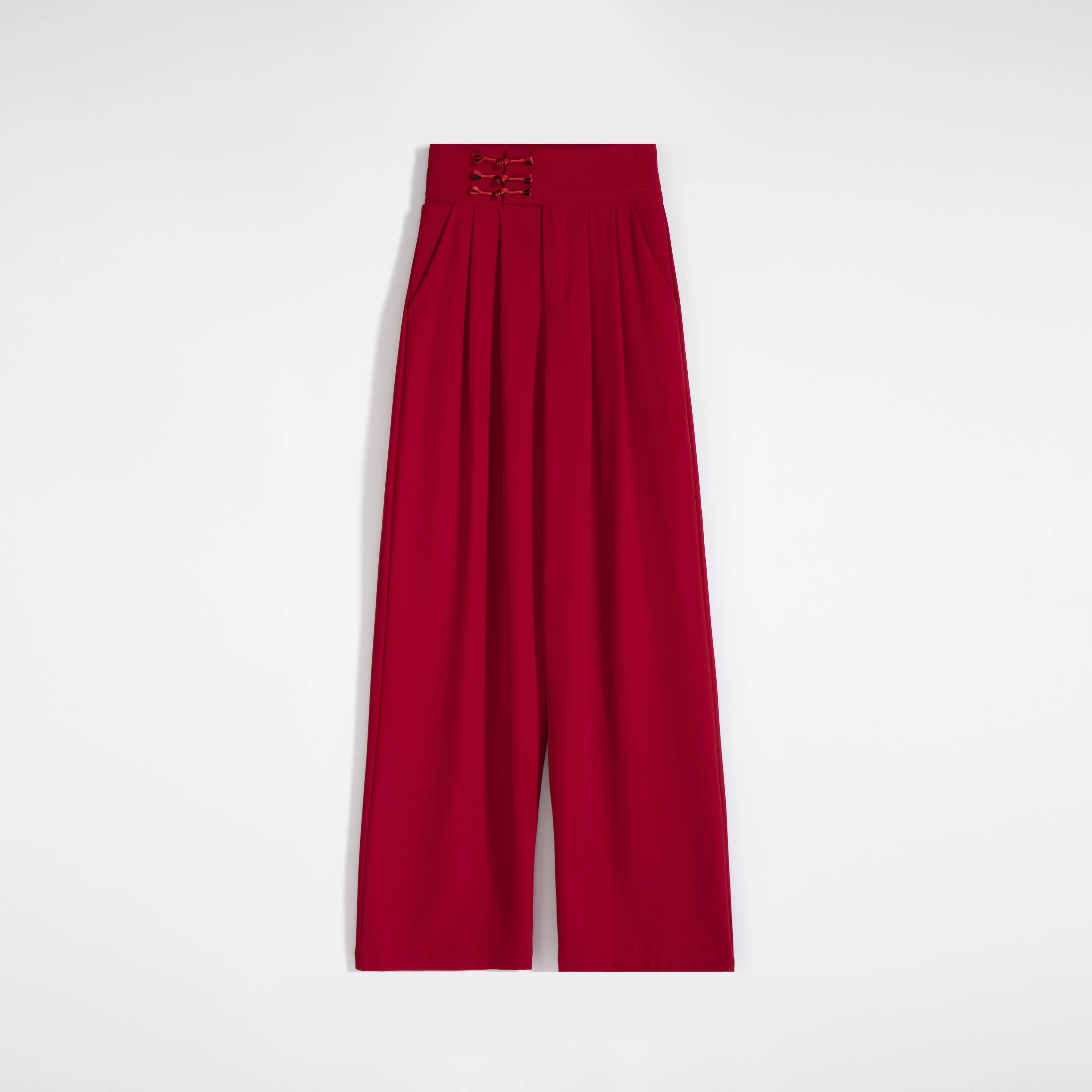 Casual Silky High-Waisted Straight-Leg Slimming Pants