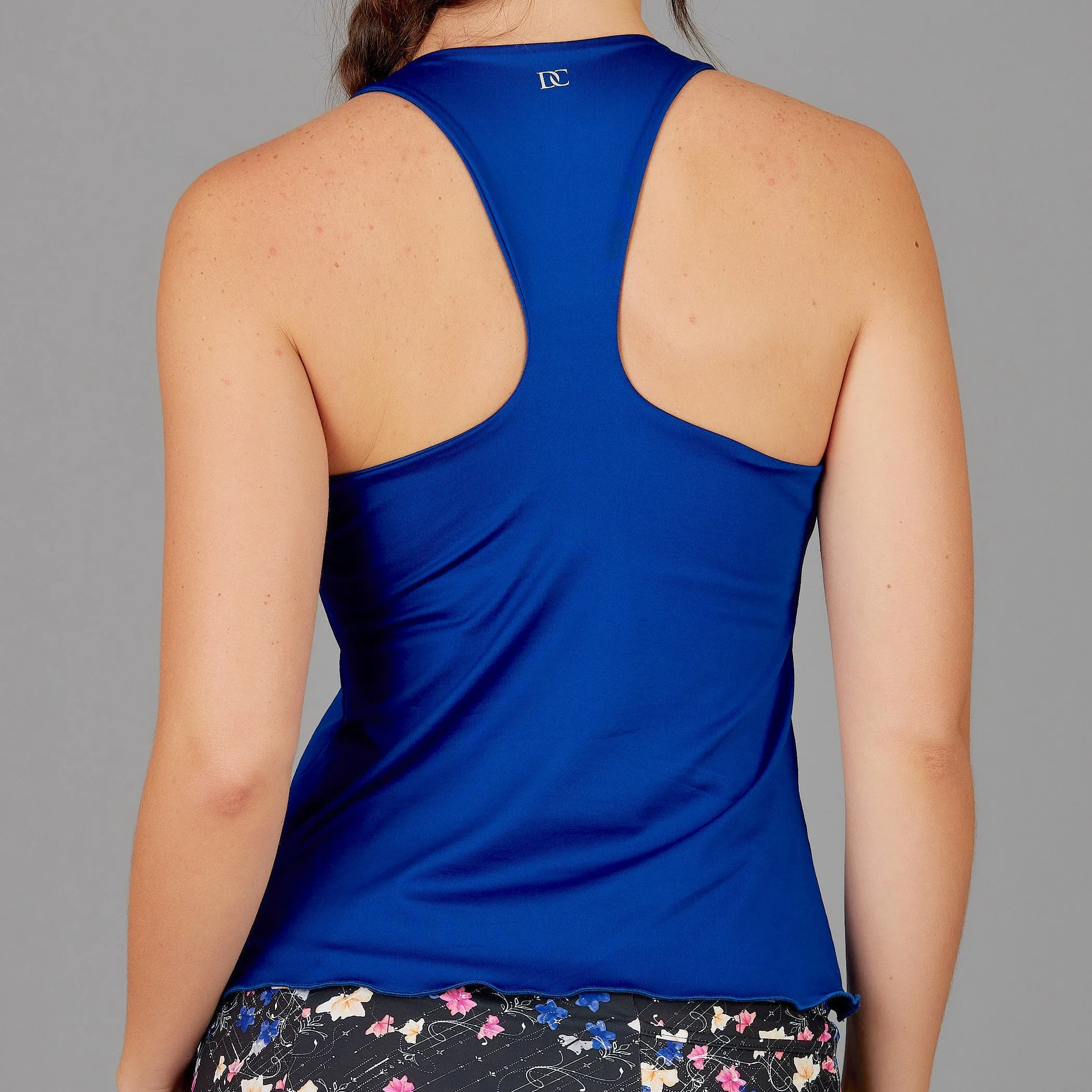 Dahlia Racerback Built-in Bra Top (royal)