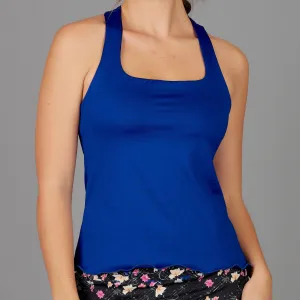 Dahlia Racerback Built-in Bra Top (royal)