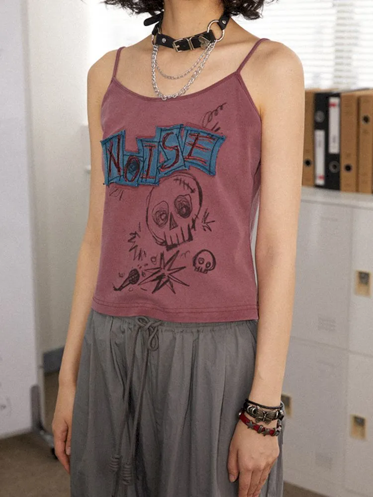 Embroidery Slimming Camisole Tank Top【s0000008835】