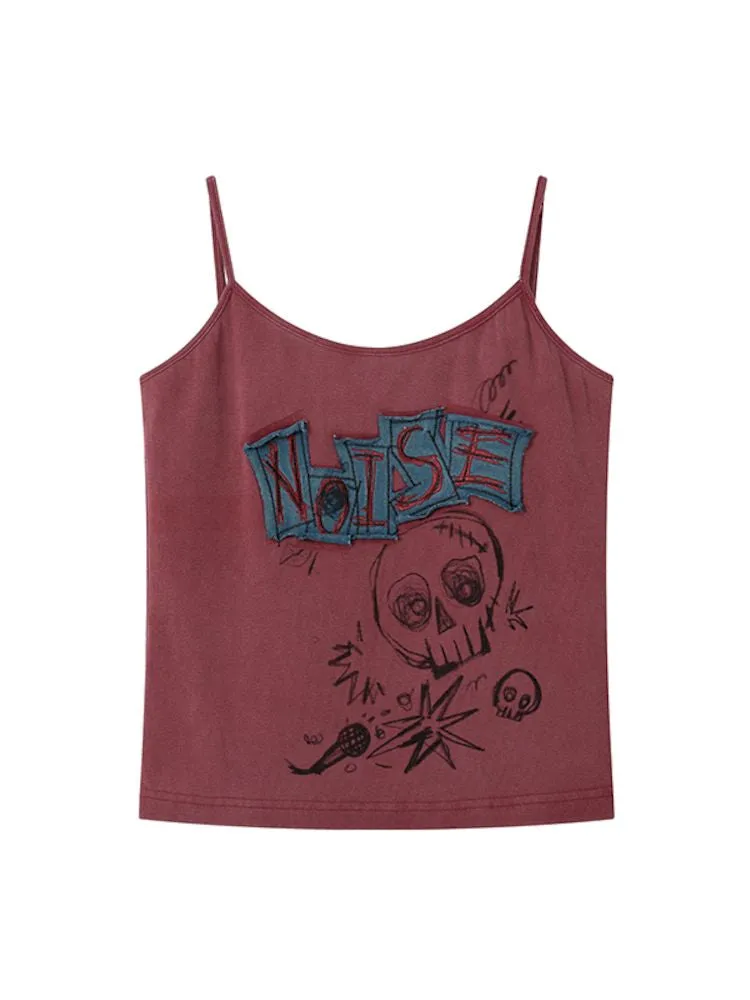 Embroidery Slimming Camisole Tank Top【s0000008835】