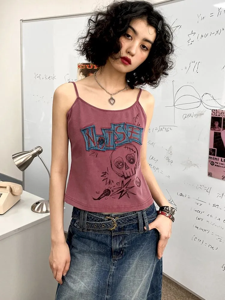 Embroidery Slimming Camisole Tank Top【s0000008835】