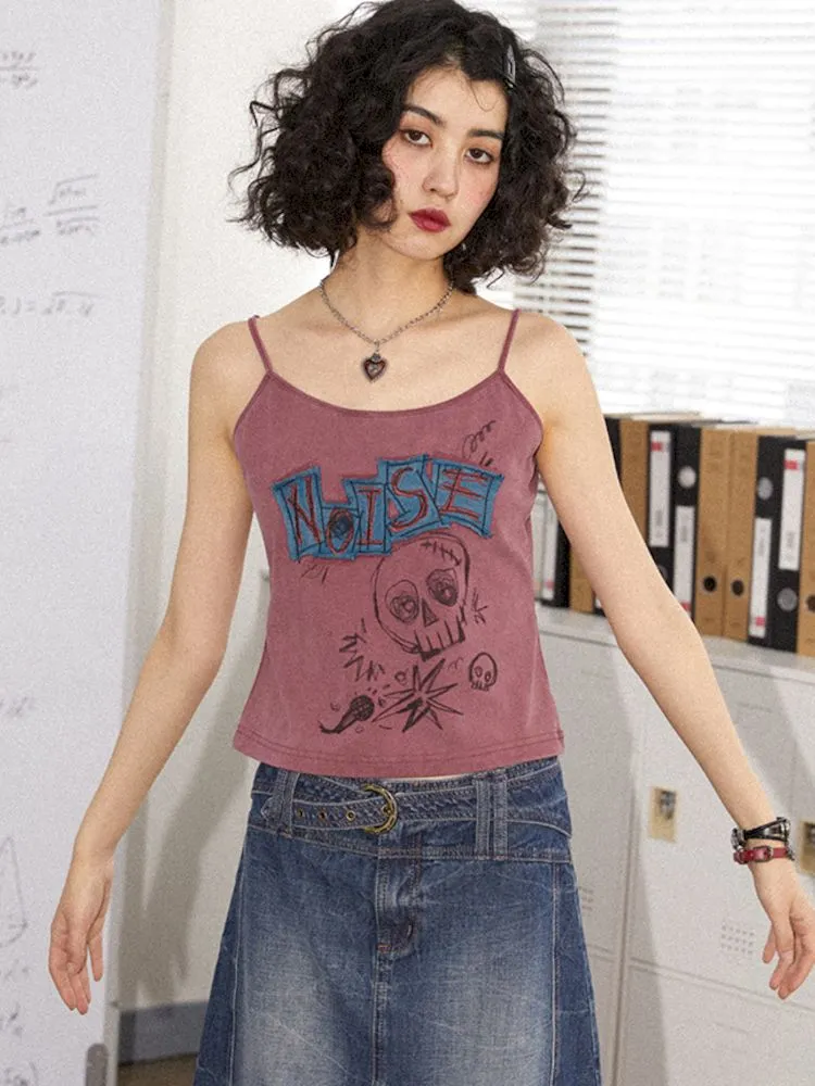 Embroidery Slimming Camisole Tank Top【s0000008835】