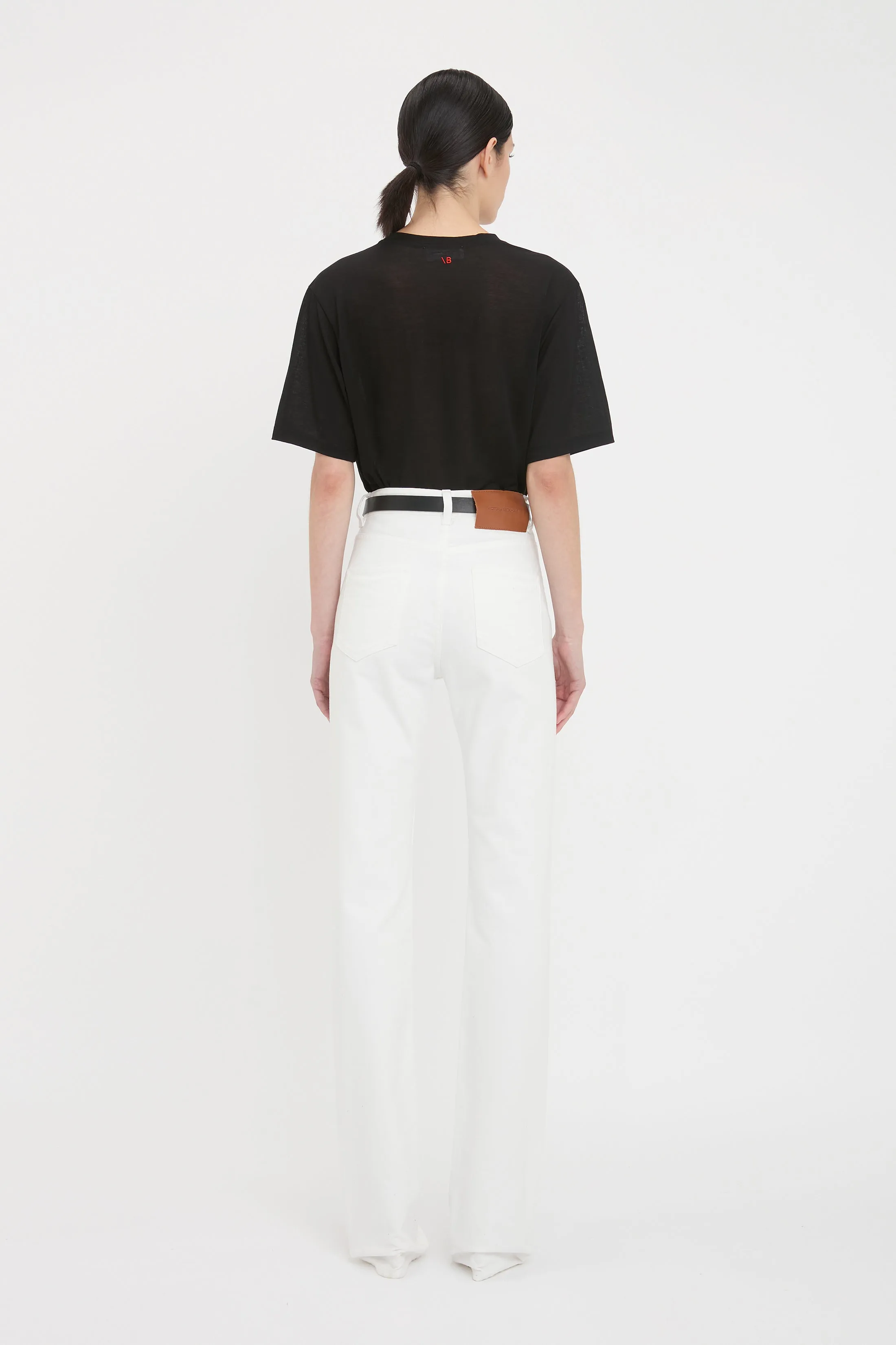 Julia High Waisted Jean In Washed White