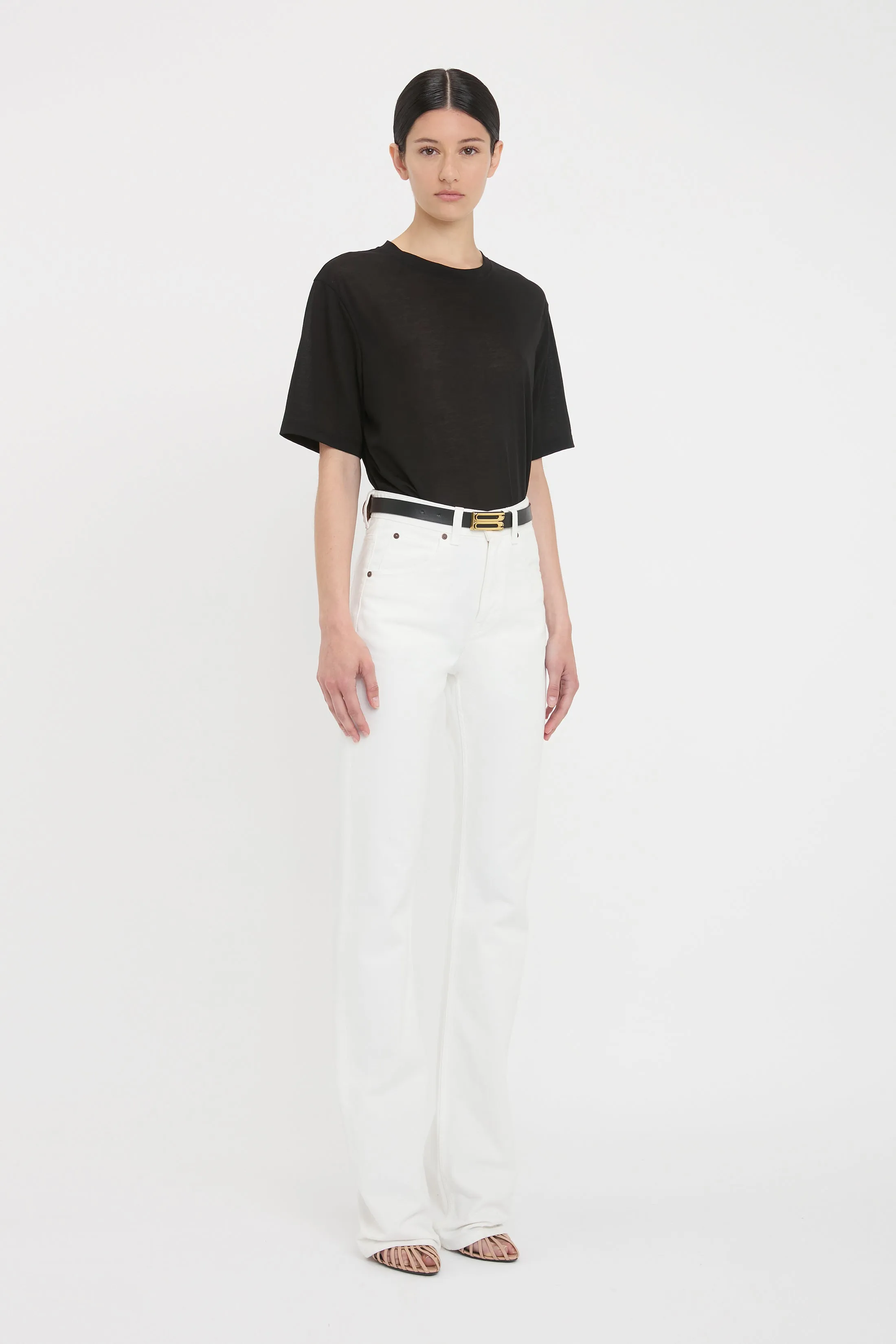 Julia High Waisted Jean In Washed White