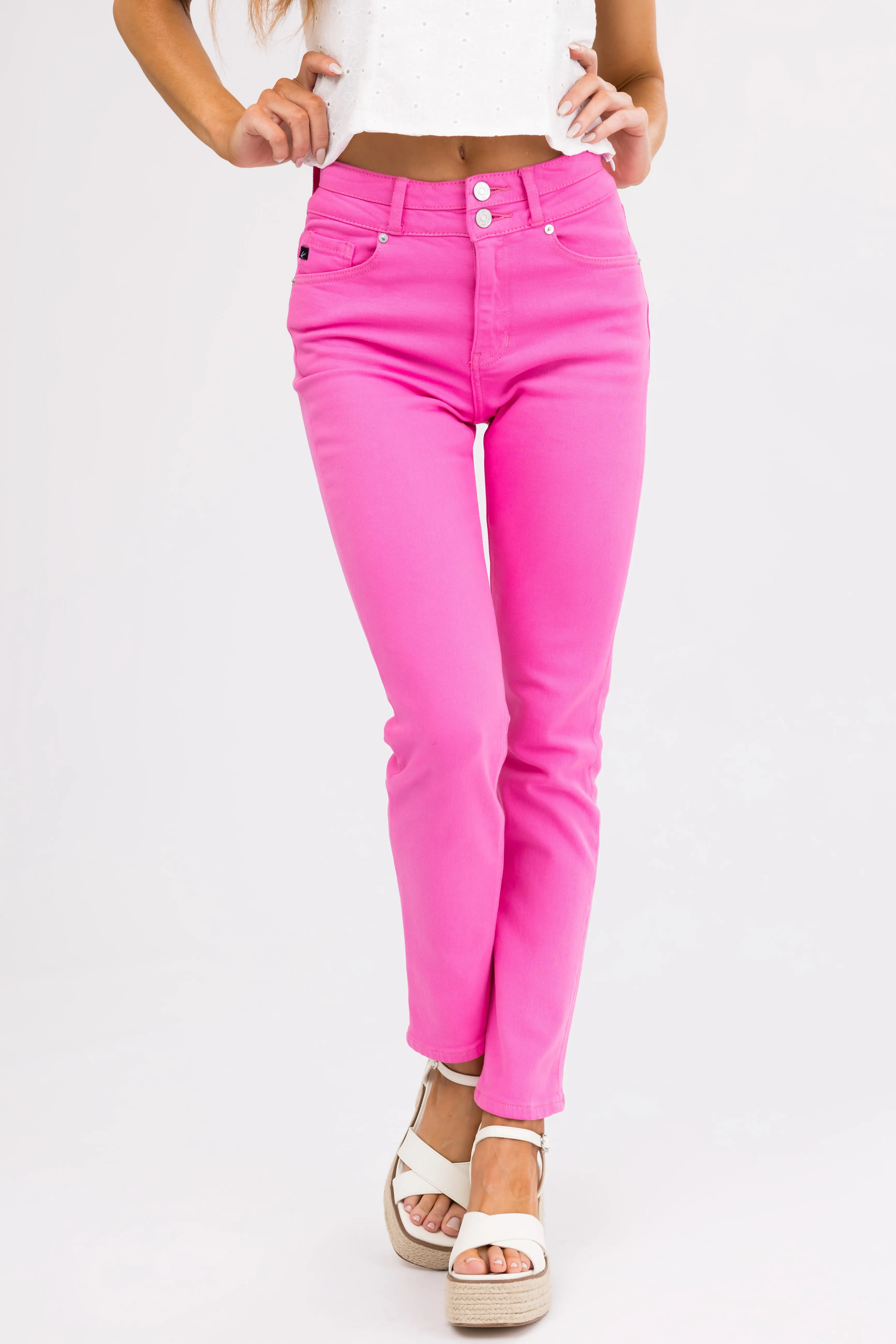KanCan Bubblegum High Rise Straight Leg Jeans