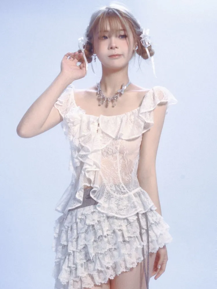 Lace Camisole Tank Top 【s0000007439】
