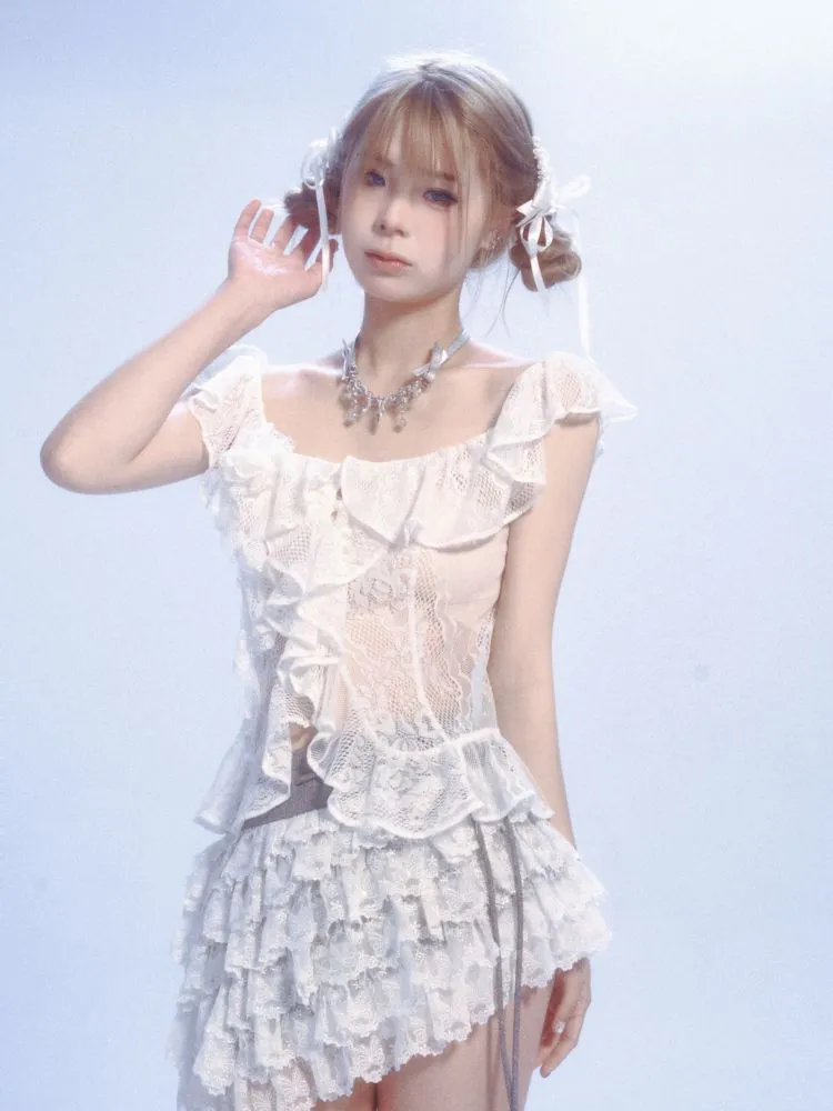 Lace Camisole Tank Top 【s0000007439】