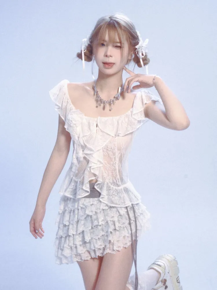 Lace Camisole Tank Top 【s0000007439】