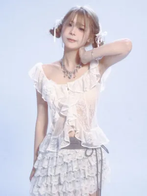 Lace Camisole Tank Top 【s0000007439】