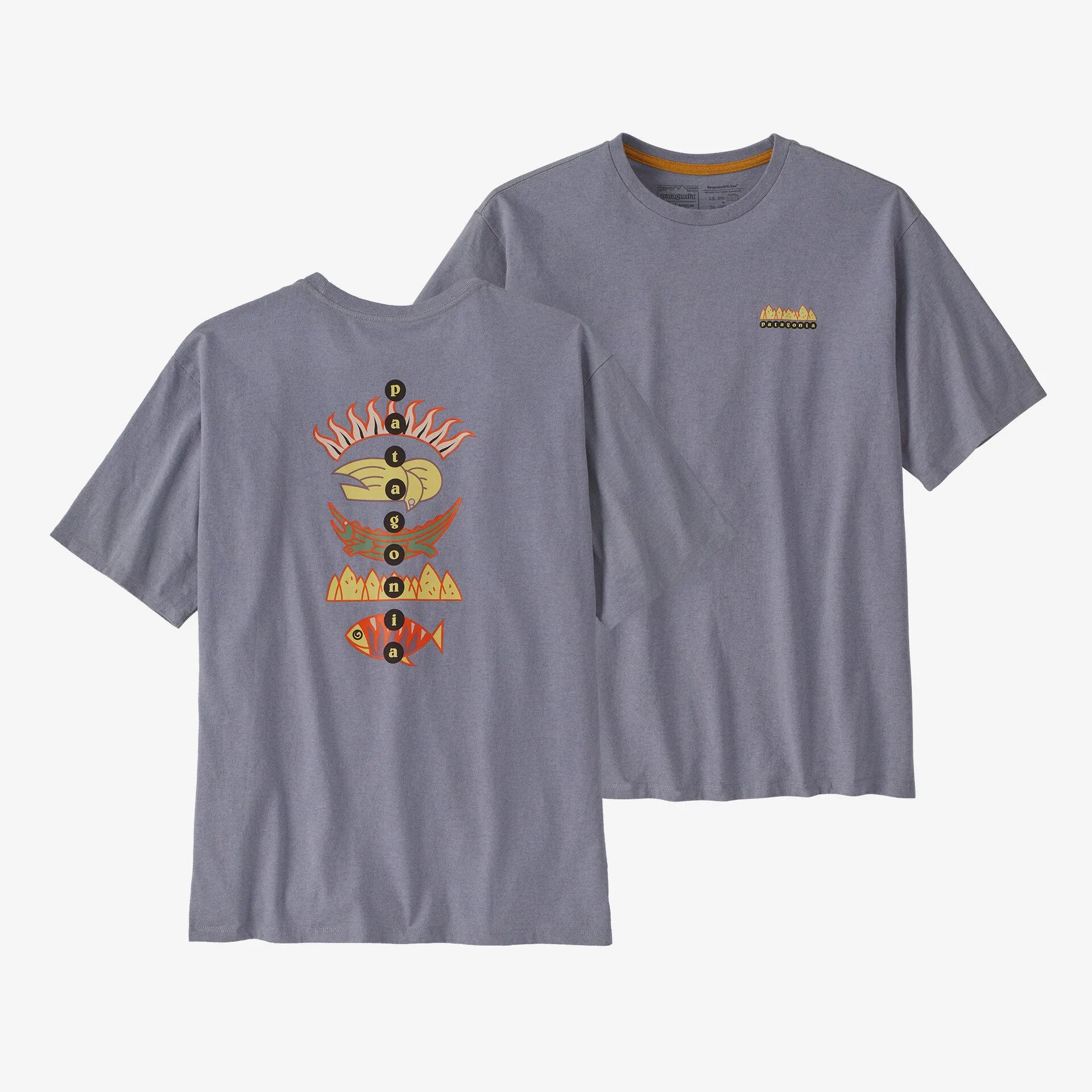 Men's Fitz Roy Wild Responsibili Patagonia T-shirt, gray