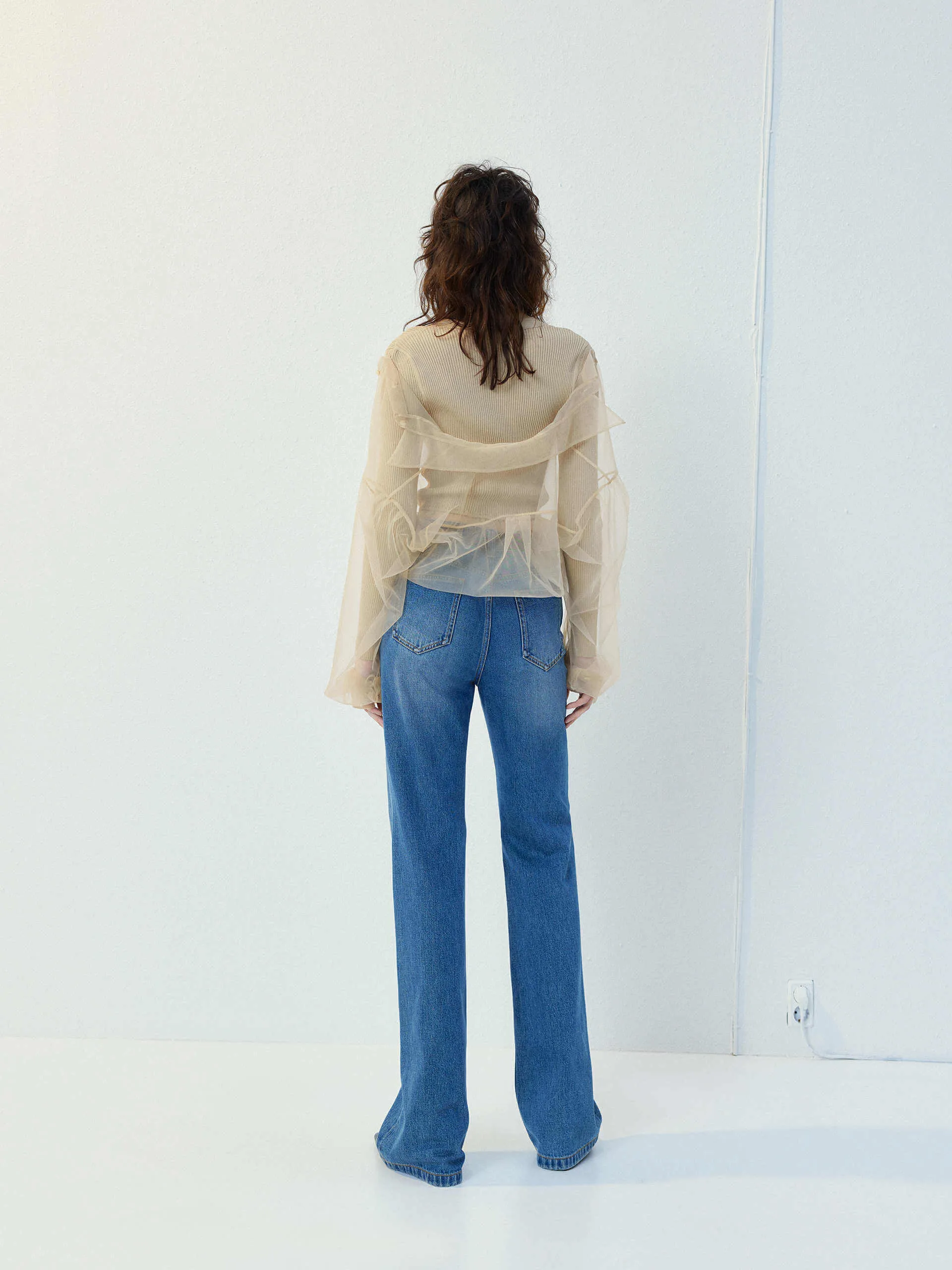 Mid Waist Full Length Jeans