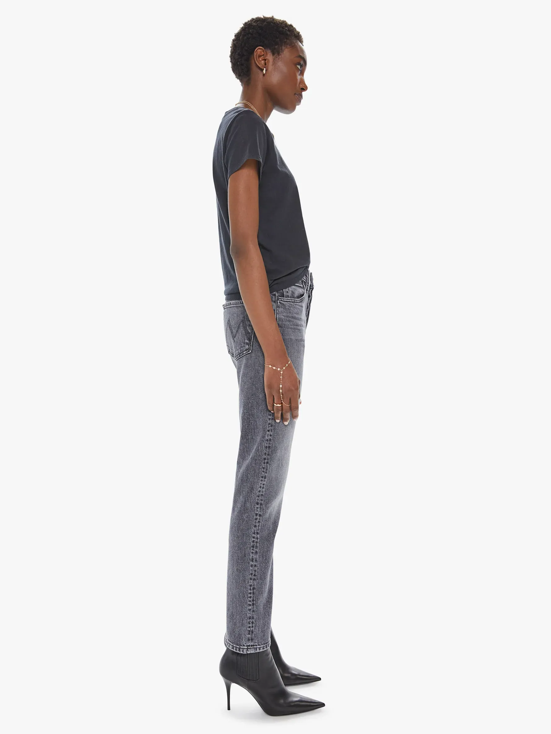 Mother Denim - High Waisted Hiker Hover In Midnights With Molly