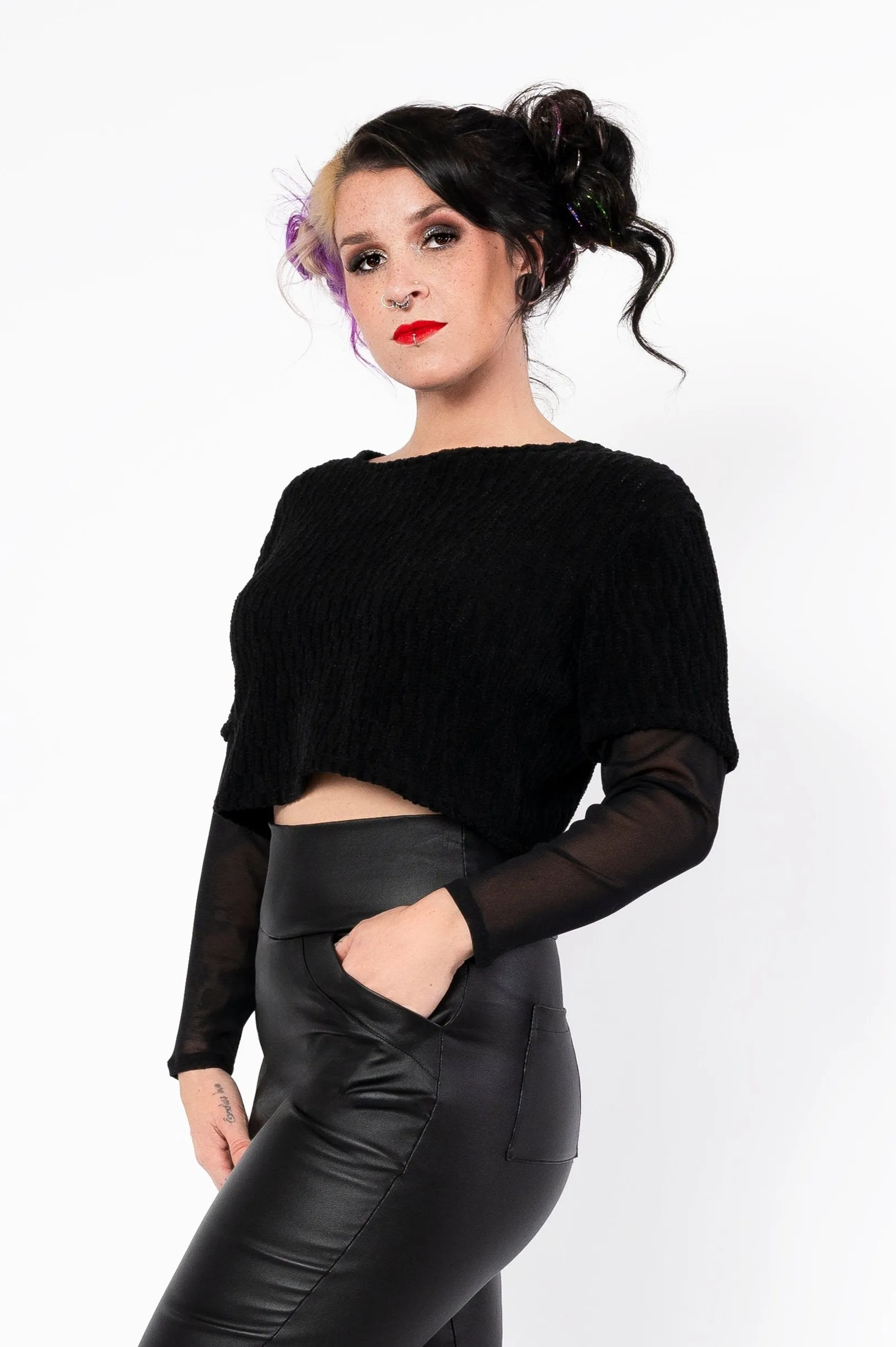Radical top - Chenille/mesh