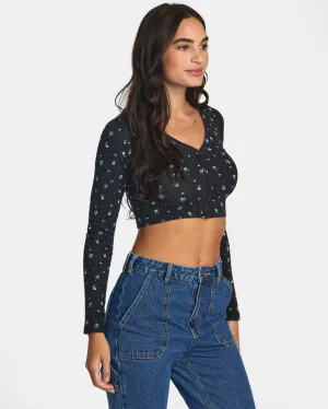 RVCA Homecoming Top Pointelle - RVCA Black