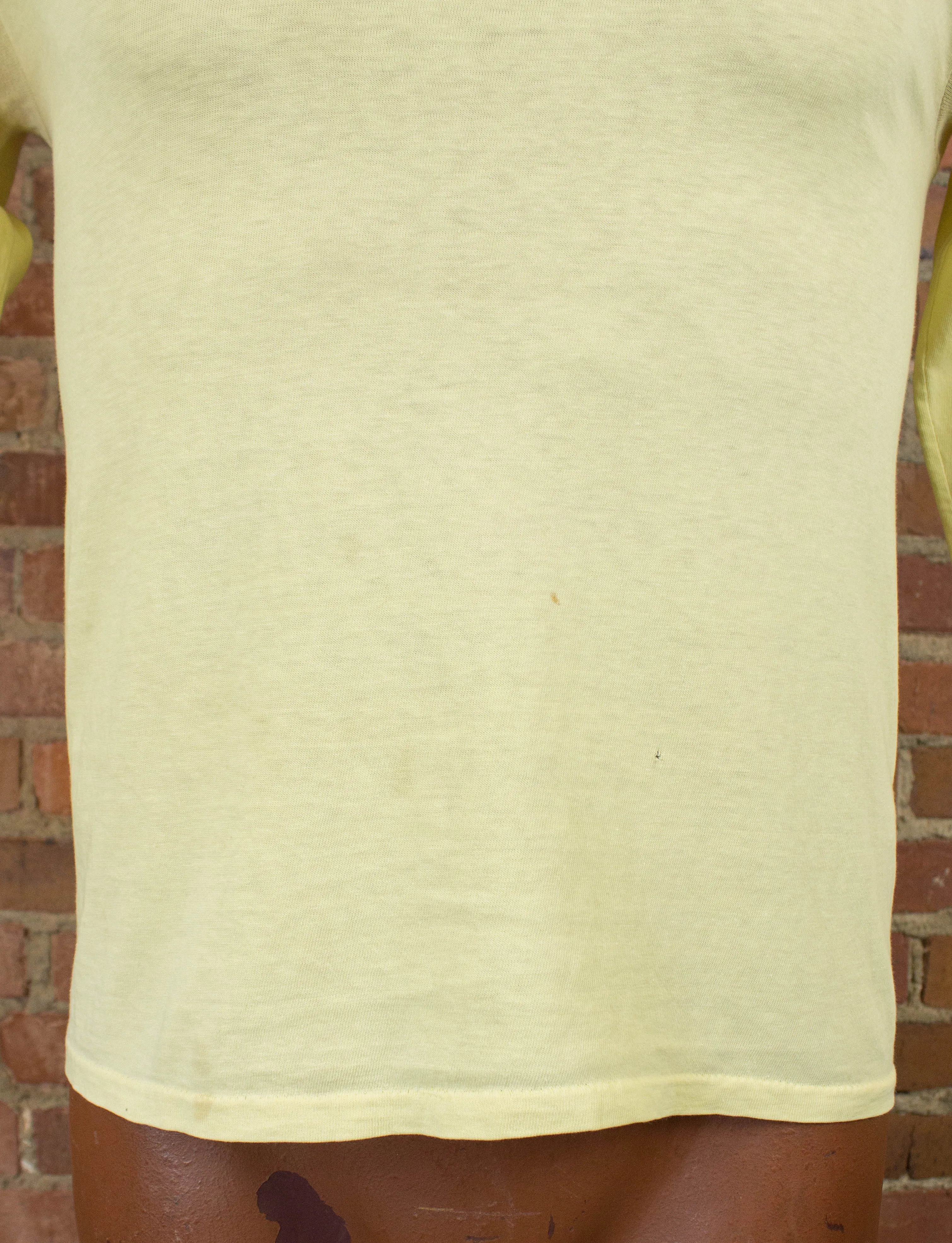 Vintage 80s Vision Streetwear Sims Skateboards Kevin Staab Yellow Long Sleeve Graphic T Shirt Unisex Medium