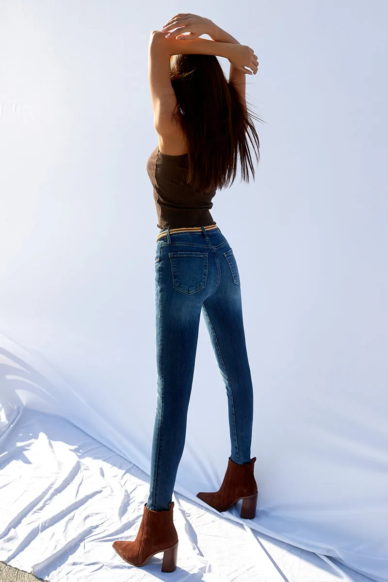 You are Far Mid Rise Ankle Skinny Jeans